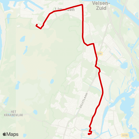 Connexxion Haarlem Station - IJmuiden Dennekoplaan map