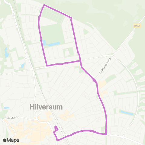 Transdev Hilversum Station - Hilversum Erfgooierskwartier map