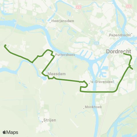 Transdev Dordrecht Centraal Station - Heinenoord Busstation map