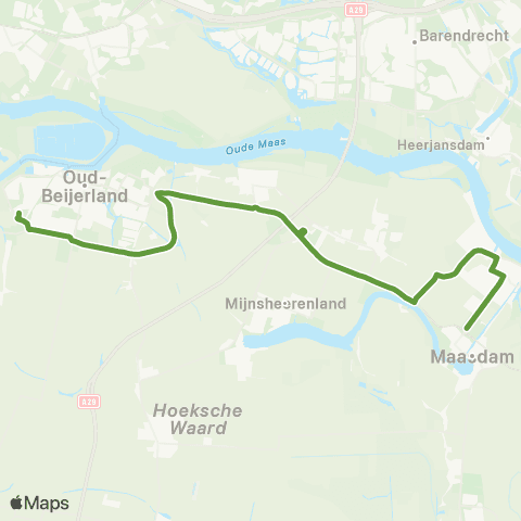 Transdev Maasdam - Oud-Beijerland Scholengemeenschap map