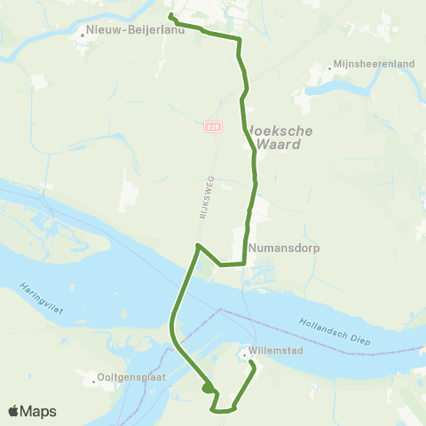 Transdev Willemstad - Oud-Beijerland Scholengemeenschap map