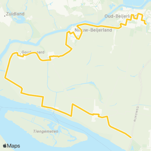 Transdev Oud-Beijerland - Zuid-Beijerland map