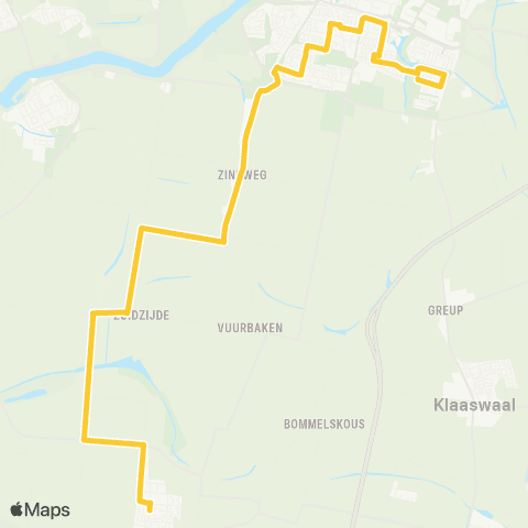 Transdev Zuid-Beijerland - Oud-Beijerland Debussyring map