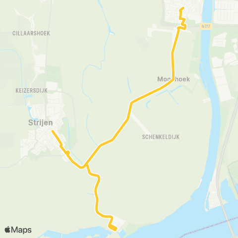 Transdev Strijensas - s'Gravendeel map