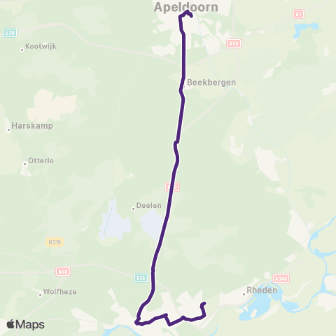 Transdev Apeldoorn - Arnhem CS - Velp map