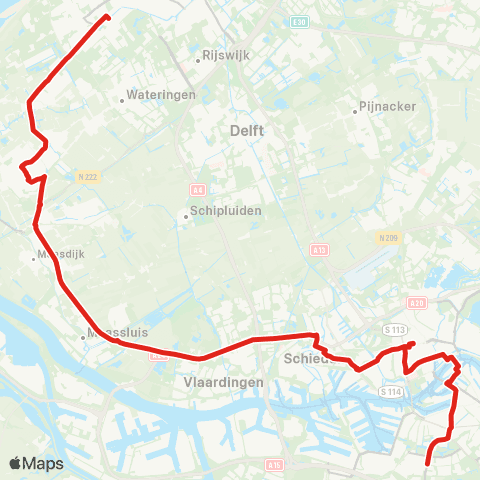 EBS Den Haag Leyenburg via Naaldwijk - Schiedam map