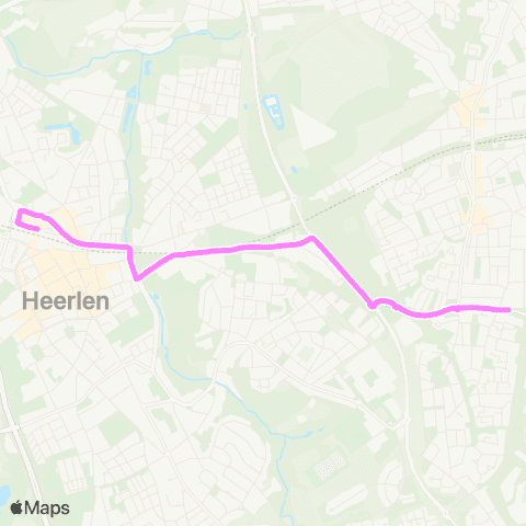 Arriva Pinkpop Shuttle bus Heerlen-Pinkpop map