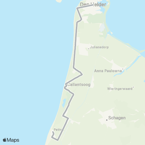 Connexxion Kustbus Petten - Den Helder Station map