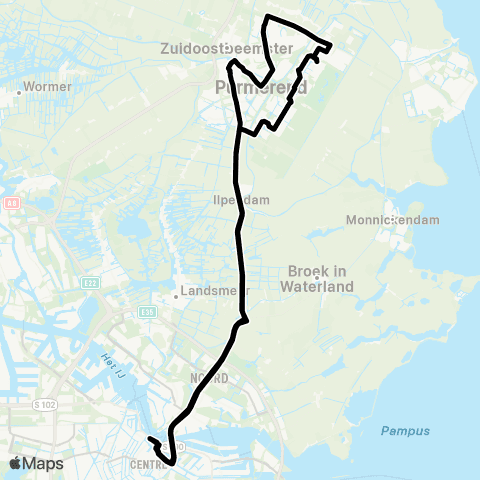 MeerPlus Amsterdam Centraal - Purmerend map