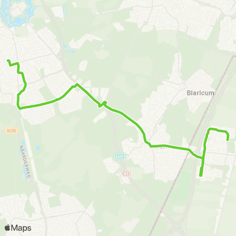 Transdev Bussum Station - Eemnes Braadkamp map