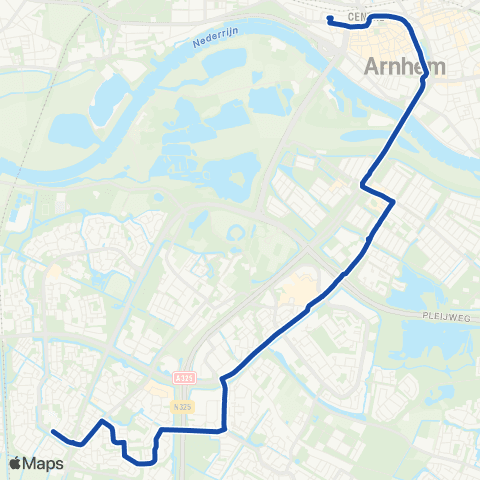 Transdev Arnhem CS - De Laar-Oost map