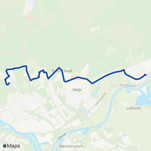 Transdev Arnhem Rijnstate - Rheden map