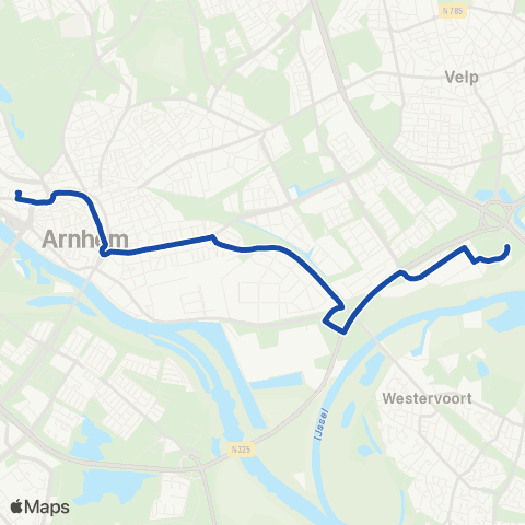 Transdev Arnhem CS - IJsseloord 2 map