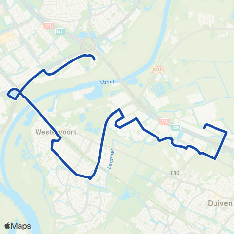 Transdev IJsseloord 2 - Westervoort - Centerpoort Noord map