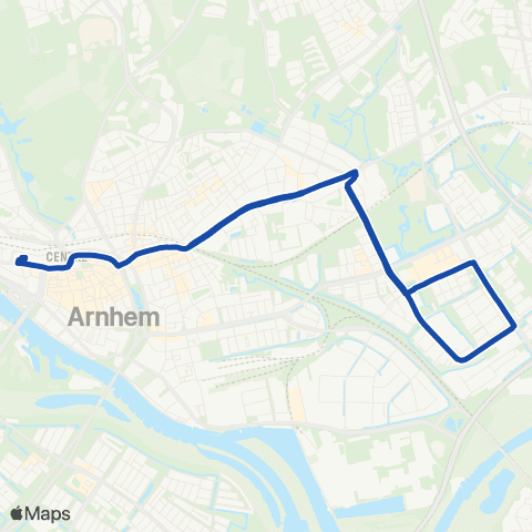 Transdev Arnhem CS - Presikhaaf-West map