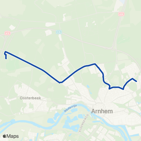 Transdev Papendal - Venster / Beekdal map