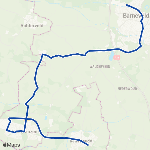 Transdev Renswoude - Scherpenzeel - Barneveld map