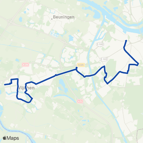 Transdev Nijmegen CS - Wijchen map