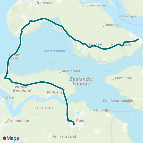 Connexxion Bruinisse - Goes map