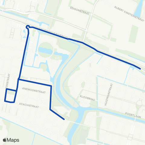 Transdev HWGO Flex Oud-Beijerland Poortwijk Noord map