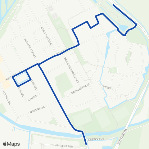 Transdev HWGO Flex Nieuw-Beijerland map