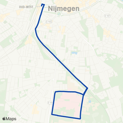 Transdev Nijmegen CS - Heijendaal map