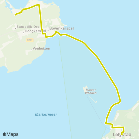 Overal Lelystad - Enkhuizen - Wervershoof map