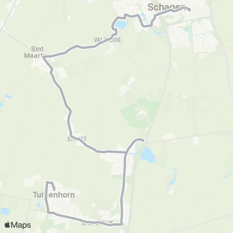 Overal Buurtbus Tuitjenhorn - Schagen Station map