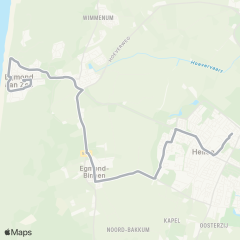 Overal Buurtbus Heiloo 't Loo - Egmond aan Zee Busstation map