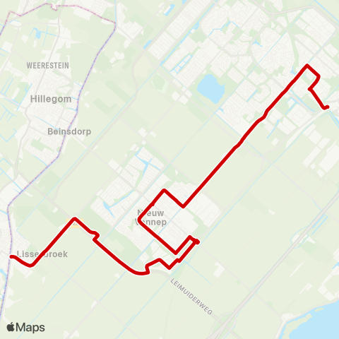 Overal Alkmaar Station - Heerhugowaard Icaruslaan map