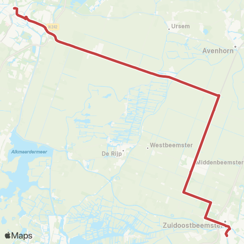 Overal Alkmaar Station - Purmerend Tramplein map