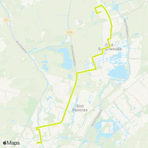 Overal Alkmaar Station - Oudkarspel Haagwinde map