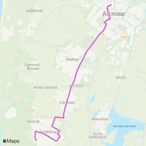 Overal Castricum Station - Alkmaar Station map