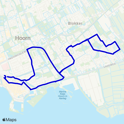 Overal Hoorn Station - Kersenboogerd - Hoorn Station map