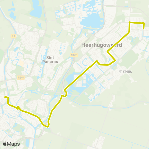 Overal Alkmaar Station - Heerhugowaard De Draai map