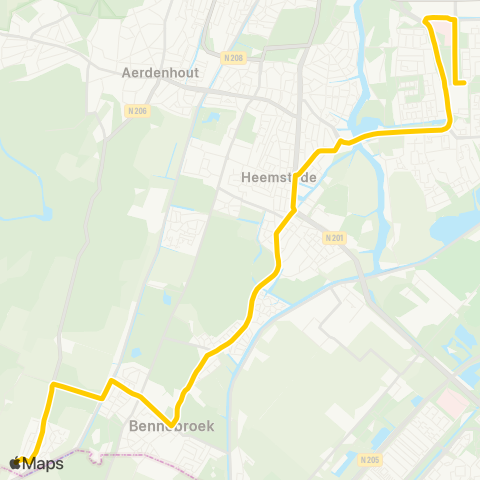 Overal Alkmaar Station - Rietschoot via Vroonermeer map