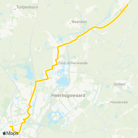 Overal Alkmaar Station - Den Oever Busstation map