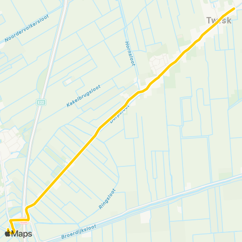 Overal Abbekerk Busstation - Twisk Noorderweg map