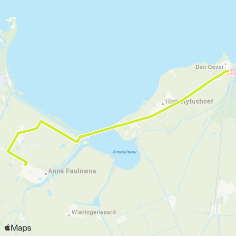 Overal Den Helder Station - Den Oever Busstation map