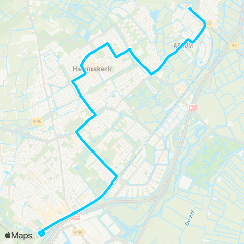 Overal Beverwijk Station - Uitgeest Station map