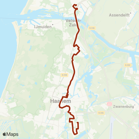 Overal Haarlem Schalkwijk - Castricum Station map
