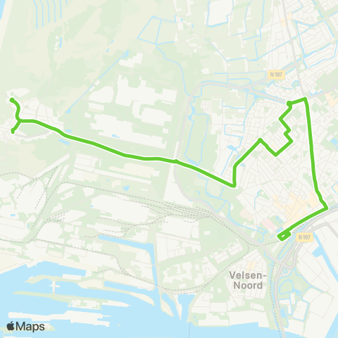 Overal Beverwijk Station - Wijk aan Zee Julianaplein map