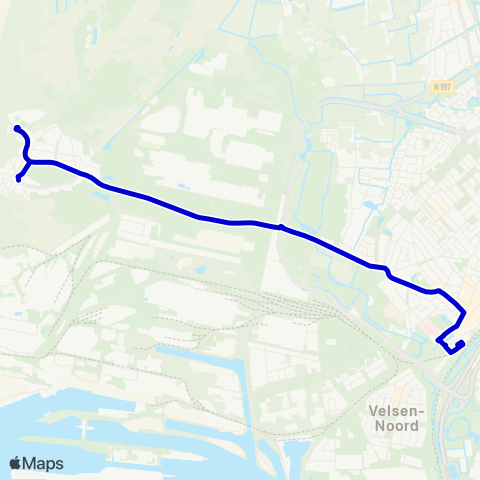 Overal Beverwijk Station - Wijk aan Zee Julianaplein map
