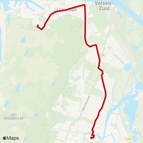 Overal Haarlem Station - IJmuiden Dennekoplaan map