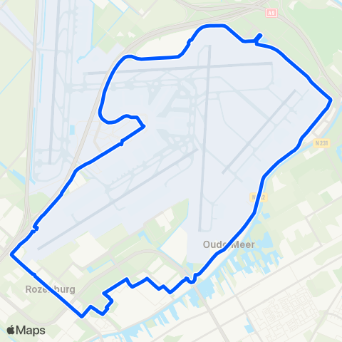 Overal Cirkellijn Schiphol P30 Parkeerterrein map