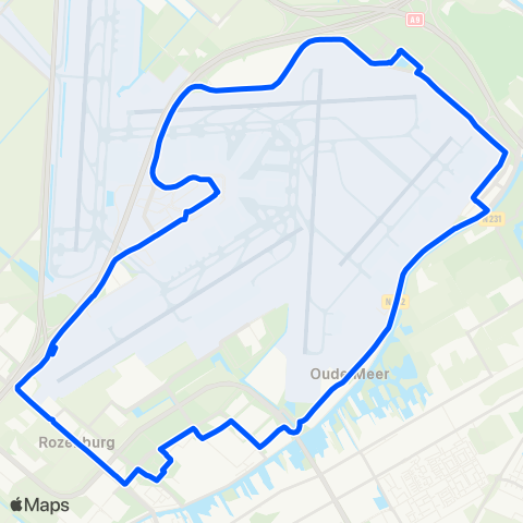 Overal Cirkellijn Schiphol Knooppunt Schiphol Noord map