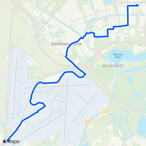 Overal AMS Lelylaan - Knooppunt Noord - (P30) map
