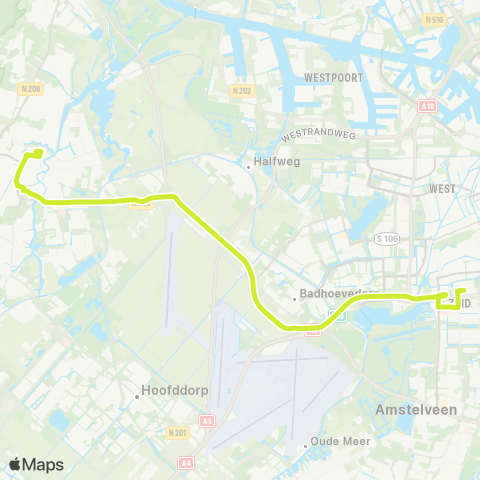 Overal Haarlem Station - Amsterdam Station Zuid map