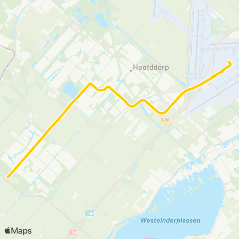 Overal Nieuw-Vennep P+R Getsew - Amsterdam Elandsgracht map