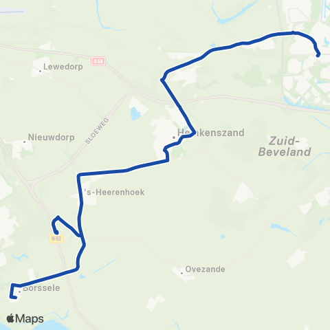 Overal 's-Heerenhoek - Goes map